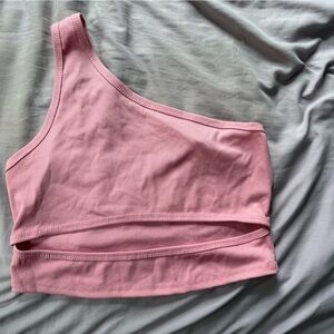 SHEIN Pink Ribbed Top